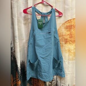HALARA Teal Sleeveless Dress with Pockets